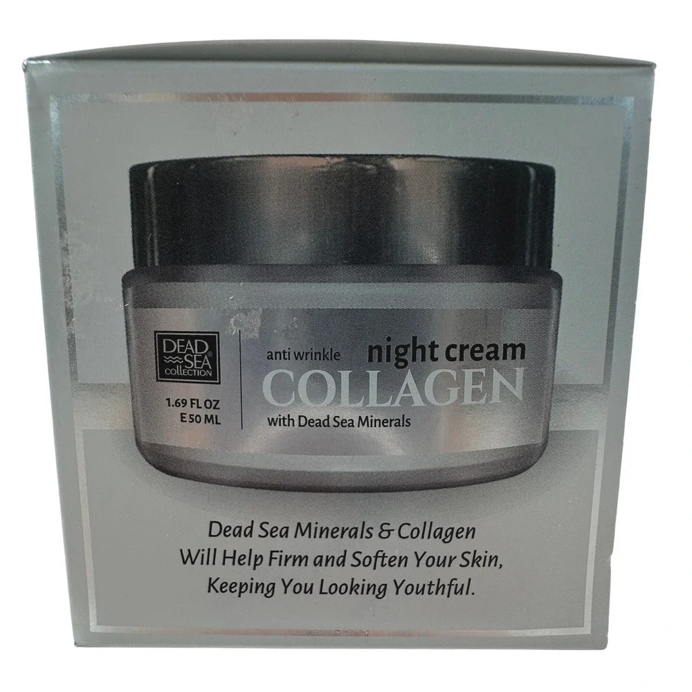 Dead Sea Collection Womens 1.69 oz Night Cream Silver‎ Anti-Wrinkle Collagen